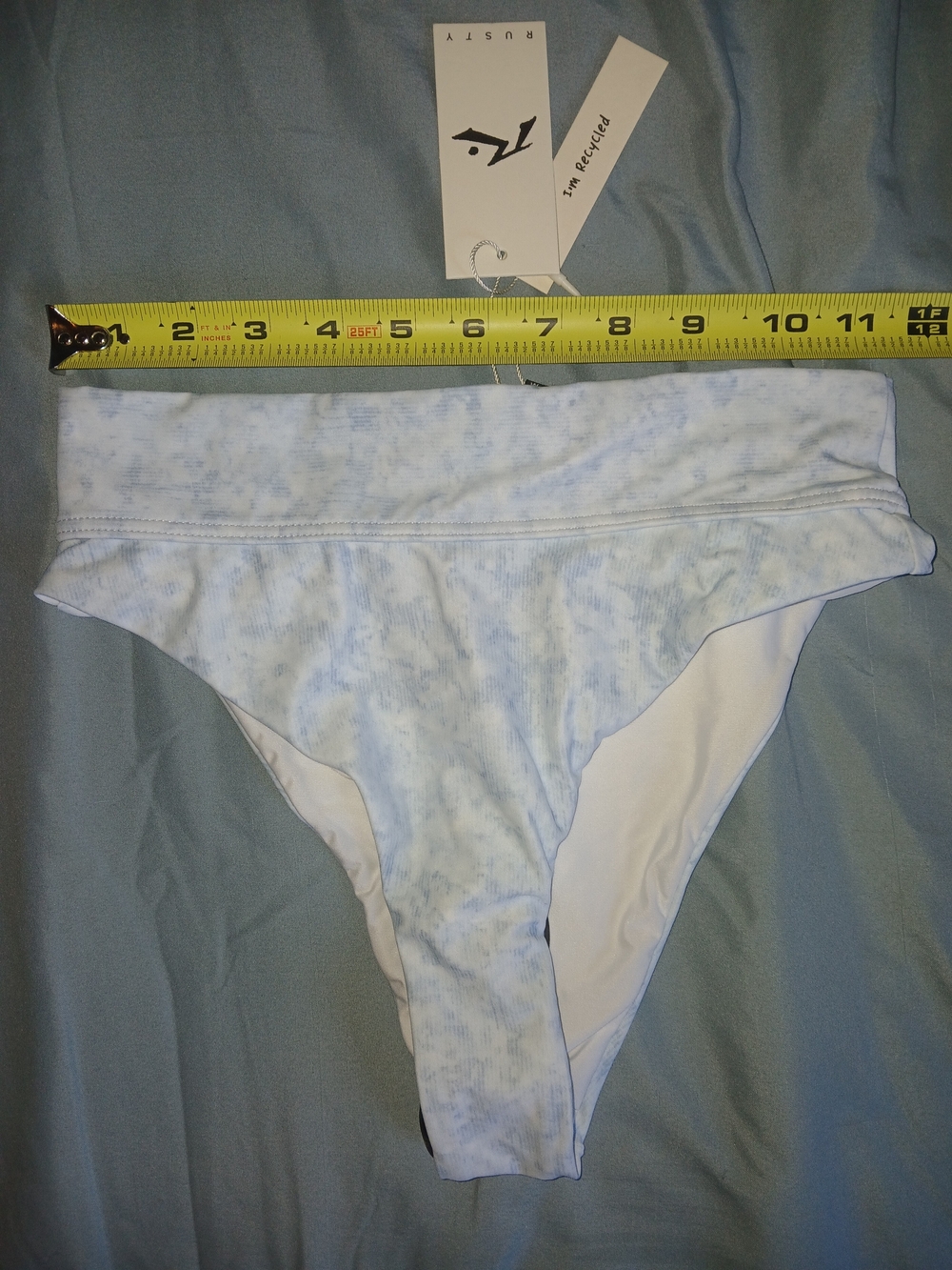 Rusty Light Blue Tie-Dye Women's Swim Bikini Bottoms